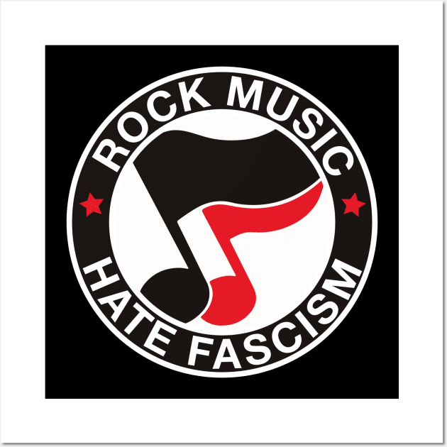 rock music hate fascism Wall Art by reyboot